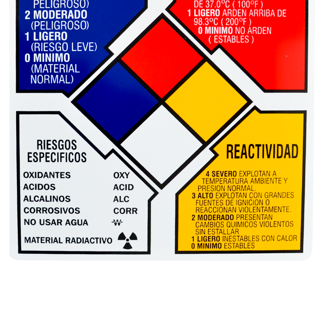 Señalamiento Estireno Identificación de Riesgos Extinpar S01106-01 35 x 50 cm - 2